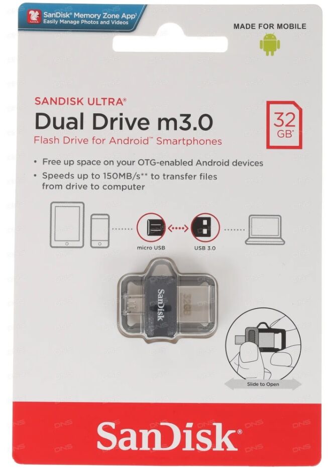 Micro/USB Флэш-накопитель OTG Sandisk 32 Gb #1