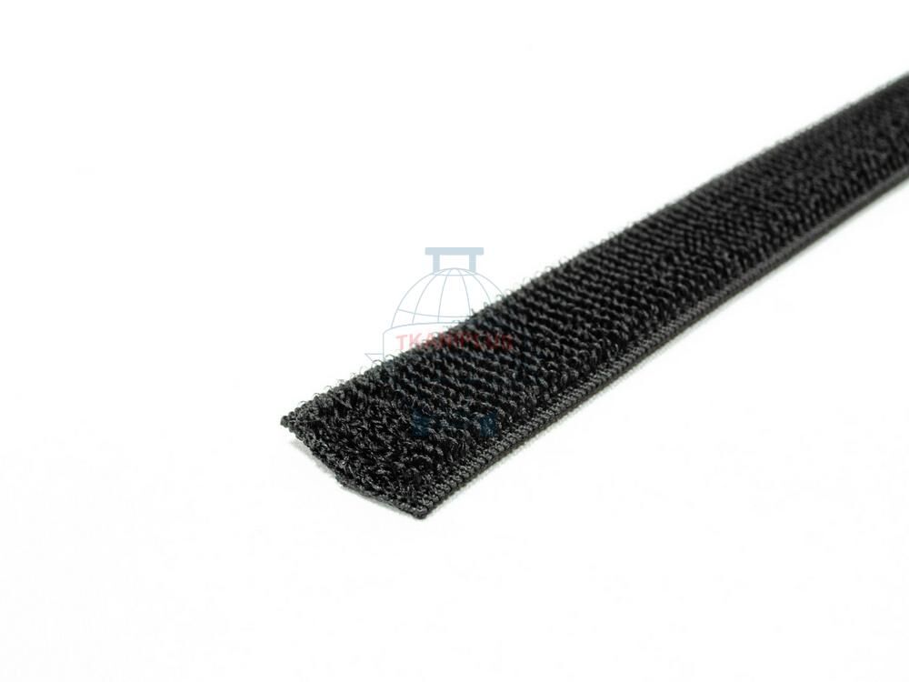 Лента липучка эластичная (петли) 2.5 см цвет №322 черный