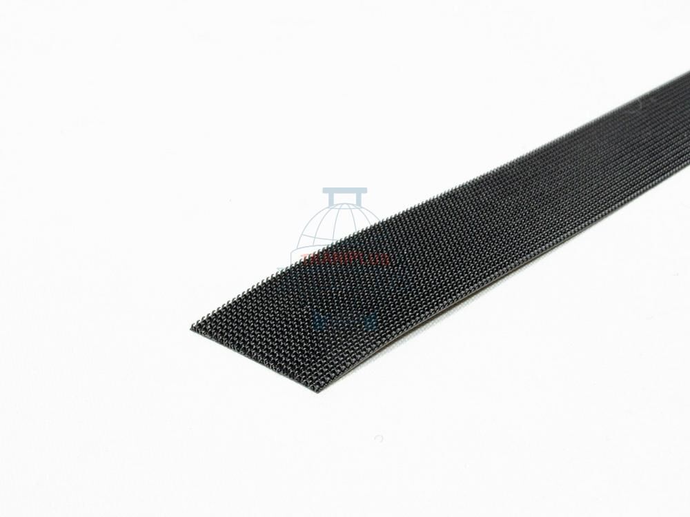 Лента липучка пластиковая (крючки) 2.5 см цвет №322 черный